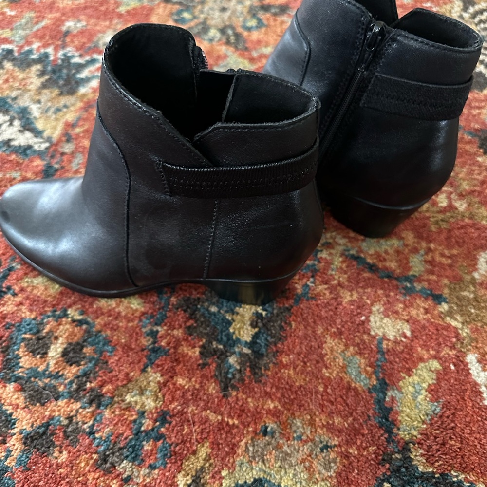 Clarks Black Ankle Booties, size 7